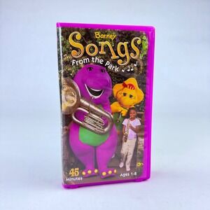 Barney Songs From the Park VHS 2002 Purple Clamshell Kids Sing Along 45 Min 2079